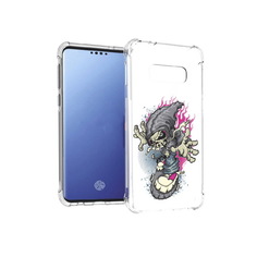 Чехол MyPads Tocco для Samsung Galaxy S10E нарисованный скелет на скейт борде