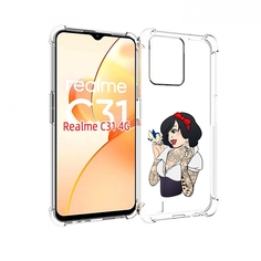 Чехол MyPads принцесса-тату женский для OPPO Realme C31