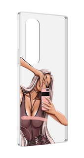 Чехол MyPads девушка-в-прозрачной-одежде для Samsung Galaxy Z Fold 4 (SM-F936)