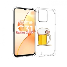 Чехол MyPads кружка пива для OPPO Realme C31