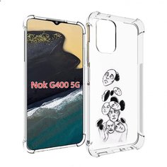 Чехол MyPads человек с разными масками для Nokia G400 5G