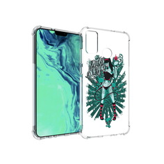 Чехол MyPads Tocco для Huawei 9X Lite нарисованная девушка в татуировках