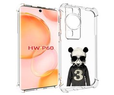 Чехол MyPads Панда-в-костюме для Huawei P60
