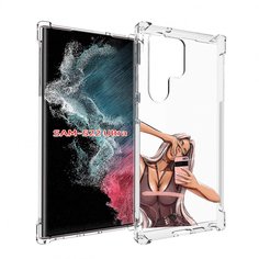 Чехол MyPads девушка-в-прозрачной-одежде для Samsung Galaxy S23 Ultra