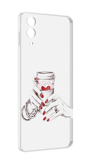 Чехол MyPads Любовный-стакан для Samsung Galaxy Z Flip 4 (SM-F721)