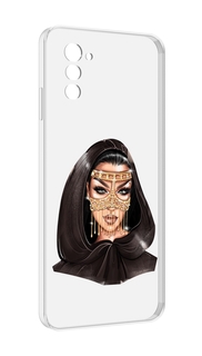 Чехол MyPads девушка-в-золотой-маске для UleFone Note 12 / Note 12P