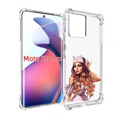 Чехол MyPads девушка-с-маской-для-сна женский для Motorola Moto S30 Pro
