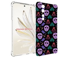 Чехол MyPads фиолетовые маски для Honor 80 Pro