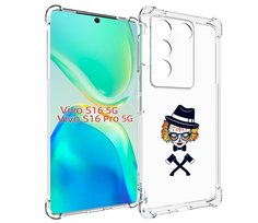 Чехол MyPads девушка в маске с топорами рисунок для Vivo S16 5G / S16 Pro 5G / V27 / V2...
