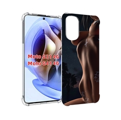 Чехол MyPads белые-татуировки-на-теле для Motorola Moto G31 4G / G41 4G
