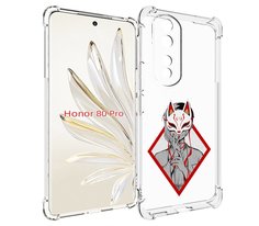 Чехол MyPads девушка в маске япония для Honor 80 Pro
