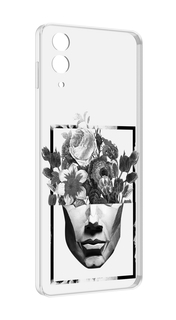 Чехол MyPads черно белая ваза в абстракции для Samsung Galaxy Z Flip 4 (SM-F721)