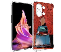 Чехол MyPads машина мчится с дымком для Oppo Reno 9/Reno 9 Pro