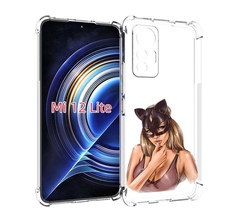 Чехол MyPads девушка-в-купальнике-с-маской-кошки женский для Xiaomi 12 Lite