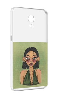Чехол MyPads девушка-с-каре-и-тату для Meizu M3 Note