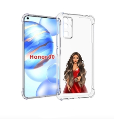 Чехол бампер MyPads девушка-в-вечернем-платье женский для Honor