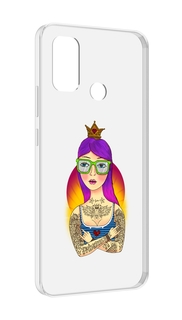 Чехол MyPads девушка в татуировках с короной для UleFone Note 10P/Note 10