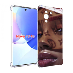 Чехол MyPads лицо девушки тень женский для Huawei Nova 10