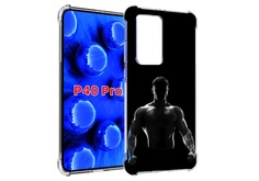 Чехол MyPads накаченный мужчина в тени мужской для Huawei P40 Pro противоударный