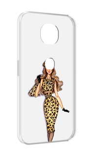 Чехол MyPads леопардовое платье женский для Motorola Moto G5S (XT1799-2)