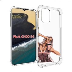 Чехол MyPads девушка-в-прозрачной-одежде для Nokia G400 5G