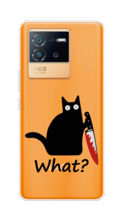 Чехол на Vivo iQOO Neo6 "Котик с ножом" Case Place
