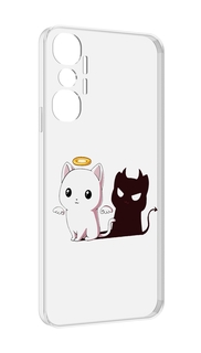 Чехол MyPads котик-с-злой-тенью для Infinix Hot 20 4G