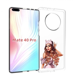 Чехол MyPads девушка-с-маской-для-сна женский для Huawei Mate 40 Pro (NOH-NX9)