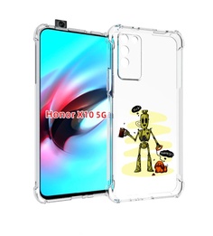 Чехол MyPads прикольный робот для Honor X10