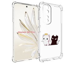 Чехол MyPads котик-с-злой-тенью для Honor 80 Pro