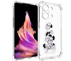Чехол MyPads человек с разными масками для Oppo Reno 9/Reno 9 Pro