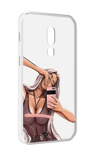 Чехол MyPads девушка-в-прозрачной-одежде для Meizu V8