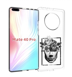 Чехол MyPads черно белая ваза в абстракции для Huawei Mate 40 Pro (NOH-NX9)