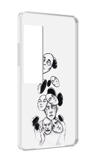 Чехол MyPads человек с разными масками для Meizu Pro 7 Plus