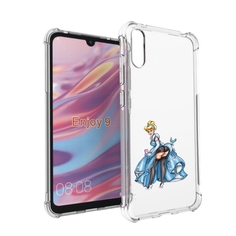 Чехол бампер MyPads девушка-в-платье-красивая женский для Huawei