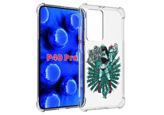 Чехол MyPads нарисованная девушка в татуировках для Huawei P40 Pro противоударный