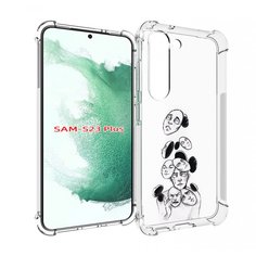Чехол MyPads человек с разными масками для Samsung Galaxy S23 Plus +