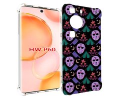 Чехол MyPads фиолетовые маски для Huawei P60