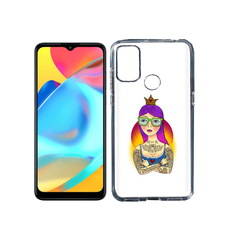 Чехол MyPads Tocco для Alcatel 3L 6056H (2021) девушка в татуировках с короной