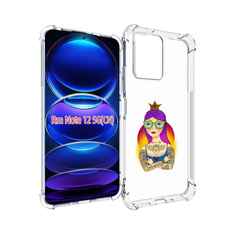 Чехол MyPads девушка в татуировках с короной для Xiaomi Redmi Note 12