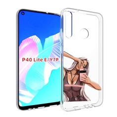 Чехол бампер MyPads девушка-в-прозрачной-одежде для Huawei P40 L