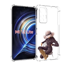 Чехол MyPads загадочная-девушка-в-костюме женский для Xiaomi 12 Lite