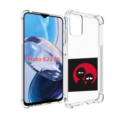 Чехол MyPads рик и морти в тени для Motorola Moto E22 4G / E22i 4G