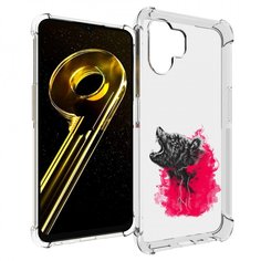 Чехол бампер MyPads медведь в дымке для Realme 10 5G противоударный