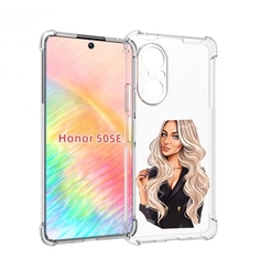 Чехол бампер MyPads Платье-пиджак женский для Honor 50 SE против