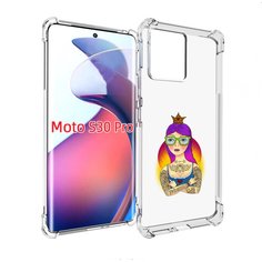 Чехол MyPads девушка в татуировках с короной для Motorola Moto S30 Pro