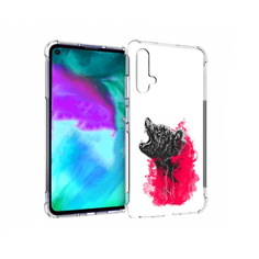 Чехол бампер MyPads медведь в дымке для Huawei nova 5T противоуд