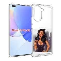 Чехол MyPads нарисованная-девушка-в-фиолетовом-платье женский для Huawei Nova 10 Pro пр...