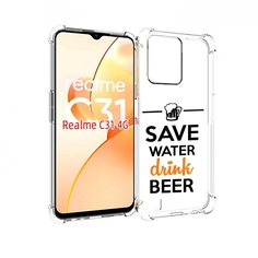 Чехол MyPads Пей-пиво для OPPO Realme C31