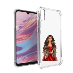 Чехол бампер MyPads девушка-в-вечернем-платье женский для Huawei